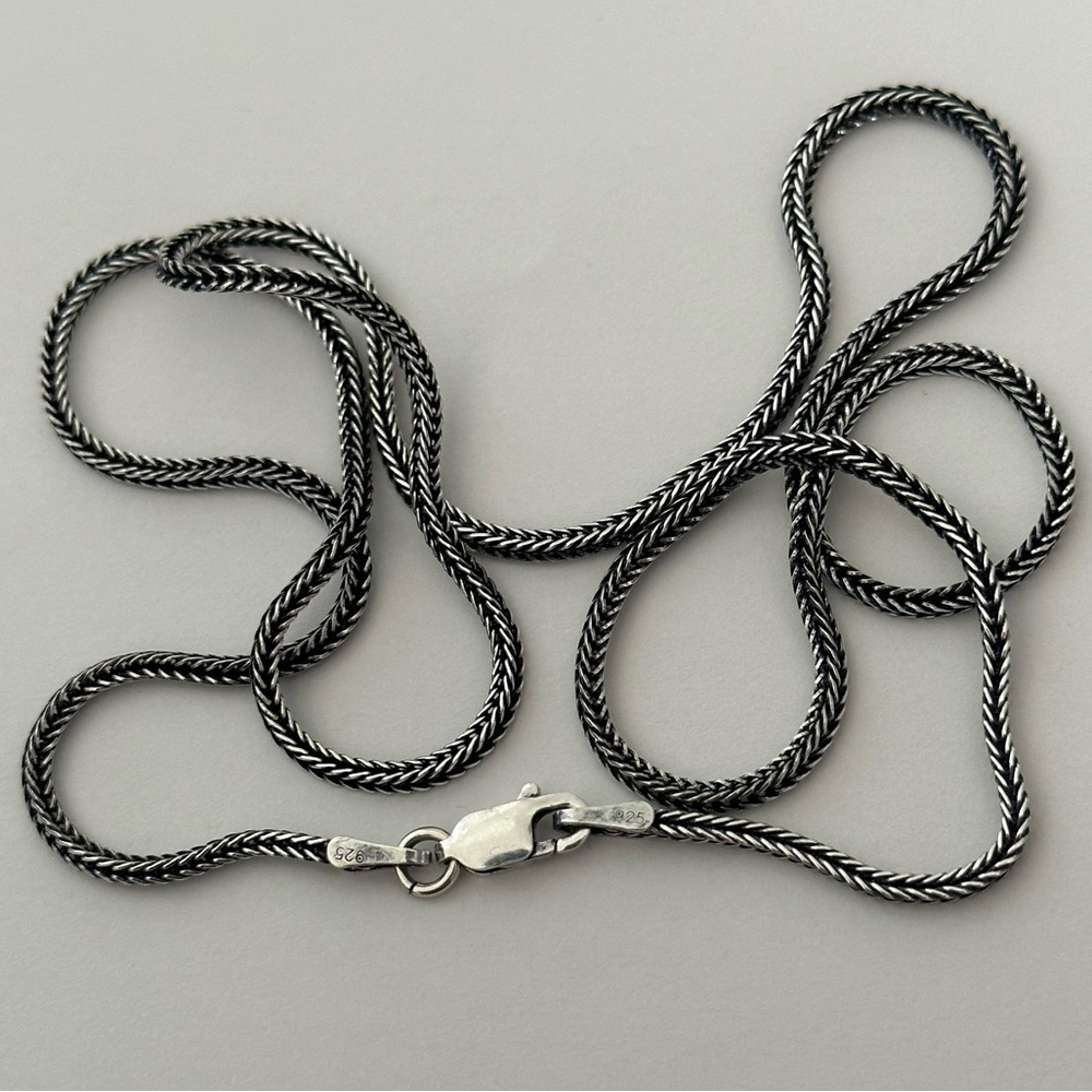 Unisex 925 silver 19.5” chain necklace - Picture 3 of 10